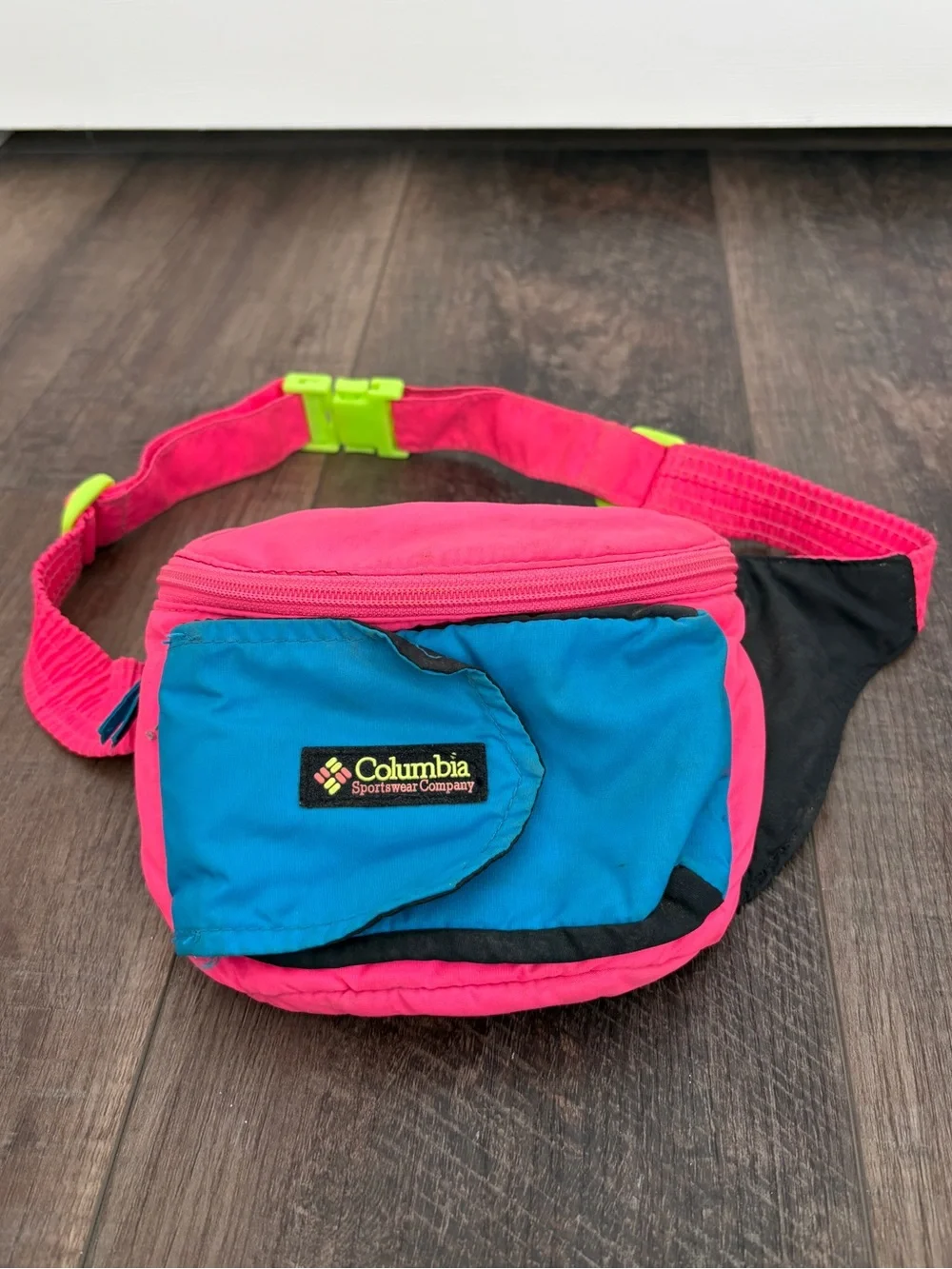 Vintage Columbia Neon Multicolor 90s Fannypack
